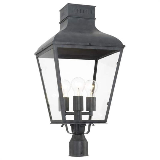 Dumont 3-Light Graphite Outdoor Lantern with Shade