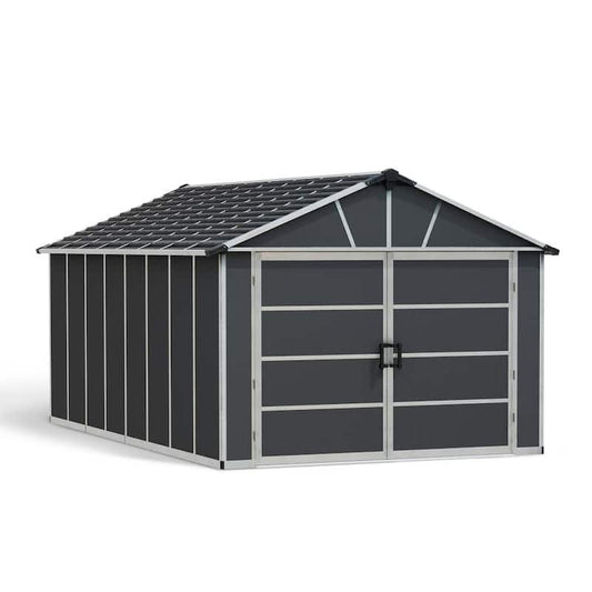 Yukon 11 ft. x 17 ft. Dark Gray Garage Shed