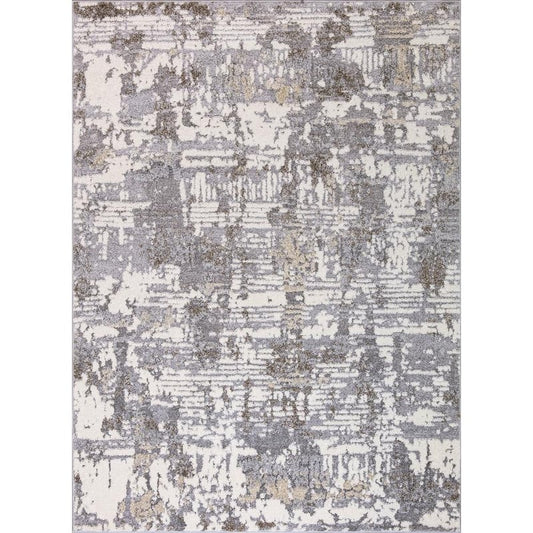 Charlotte Collection Aqua Gray 8 ft. x 10 ft. Area Rug