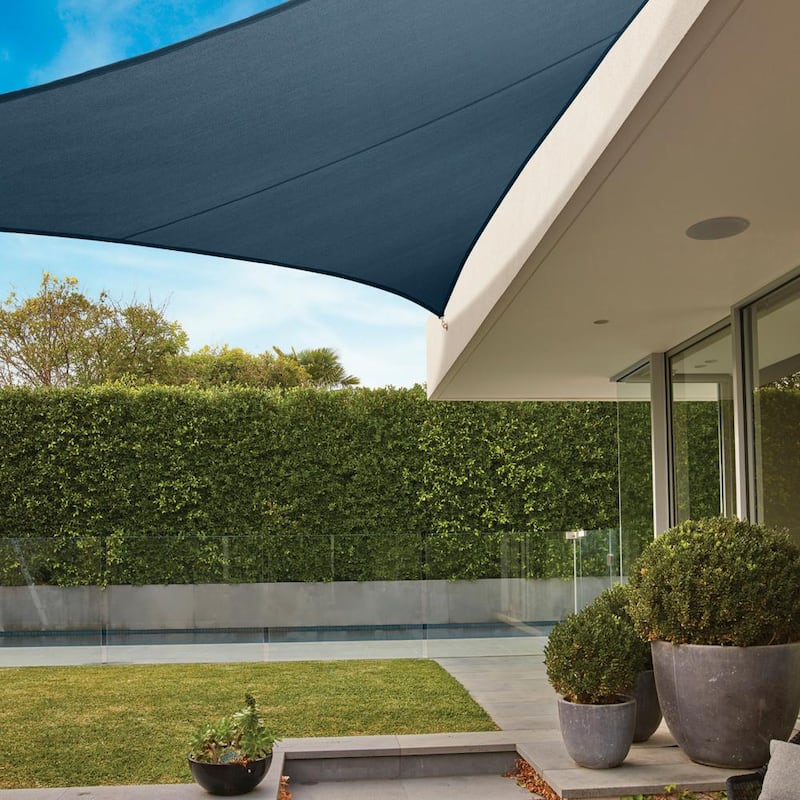 Premium Triangle 16.42 ft. x 16.42 ft. Slate Shade Sail Kit