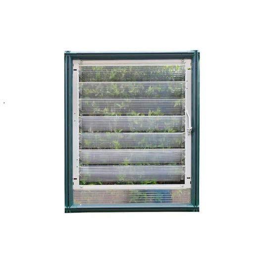 Side Louver Greenhouse Window in Green