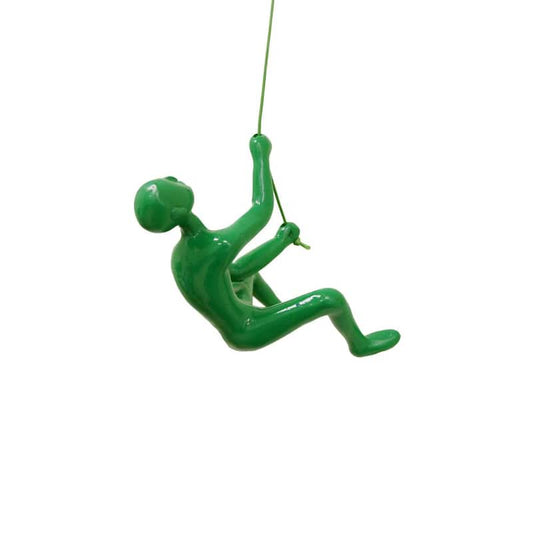 Climbing Man Green Wall Art