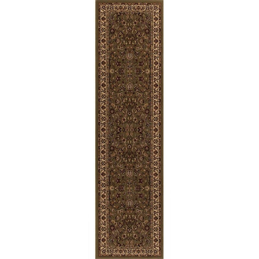 Persian Classics Kashan Green 2 ft. x 8 ft. Runner Rug