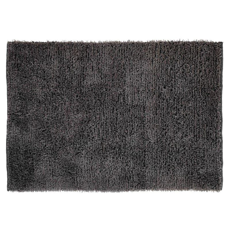 Microfiber Shag Grey 7 ft. x 9 ft. Area Rug