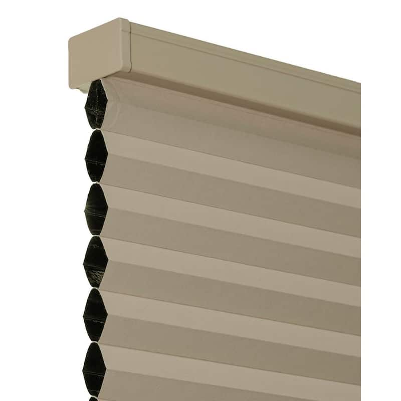 Cut-to-Size Khaki Grey Cordless Blackout Insulating Polyester Cellular Shade 39.75 in. W x 72 in. L