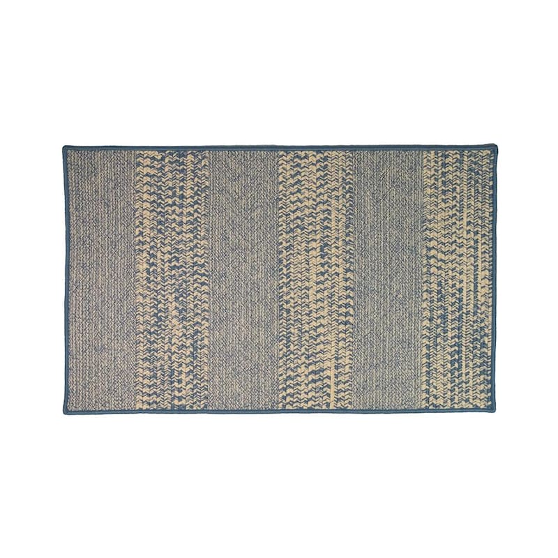 Havana Textured Lake Blue 26 in. x 40 in. Polypropylene Door Mat