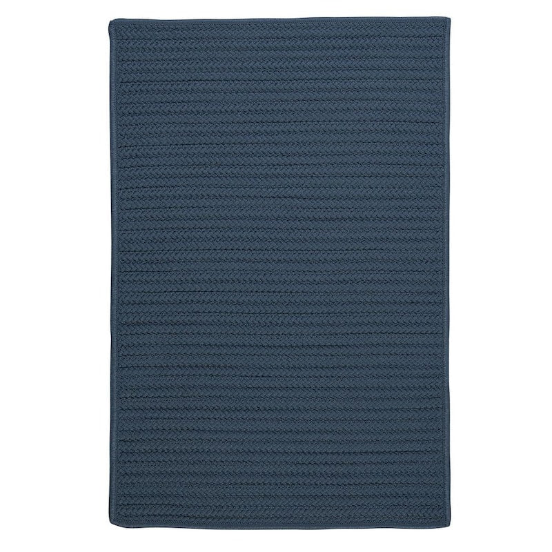 Simply Home Lake Blue 6 ft. x 9 ft. Solid Indoor/Outdoor Area Rug