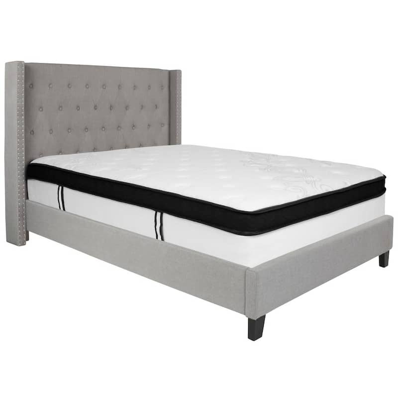 Light Gray Full Bed Set