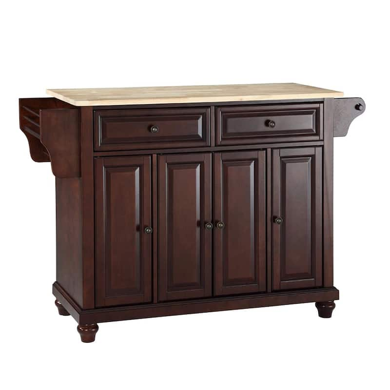 Cambridge Mahogany Kitchen Island with Wood Top