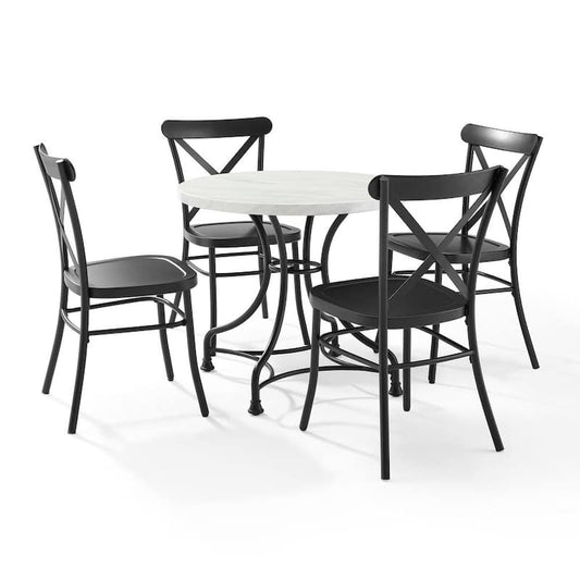 Madeleine 5-Piece Black Dining Set