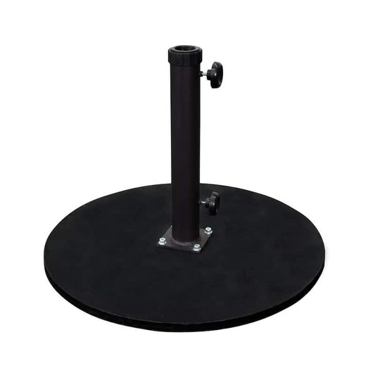 95 lb. Cast Iron Round Patio Umbrella Base in Black