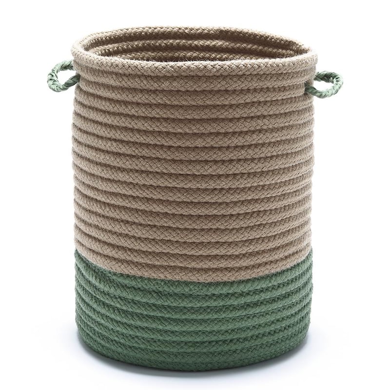 Harbor Moss Green Round Polypropylene Basket