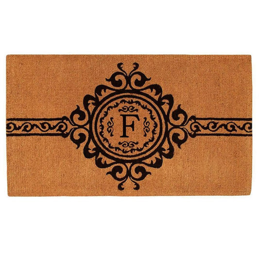 Garbo Monogram Door Mat, Extra-Thick 24 in. x 36 in. (Letter F)