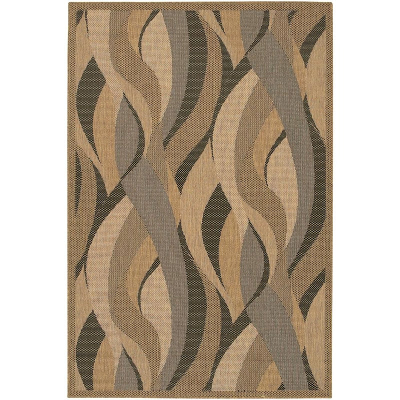 Recife Seagrass Natural-Black 3 ft. 9 in. x 5 ft. 5 in. Indoor/Outdoor Area Rug