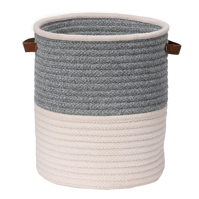 Casa Mesa Natural 16 in. x 16 in. x 20 in. Round Blended Wool Basket