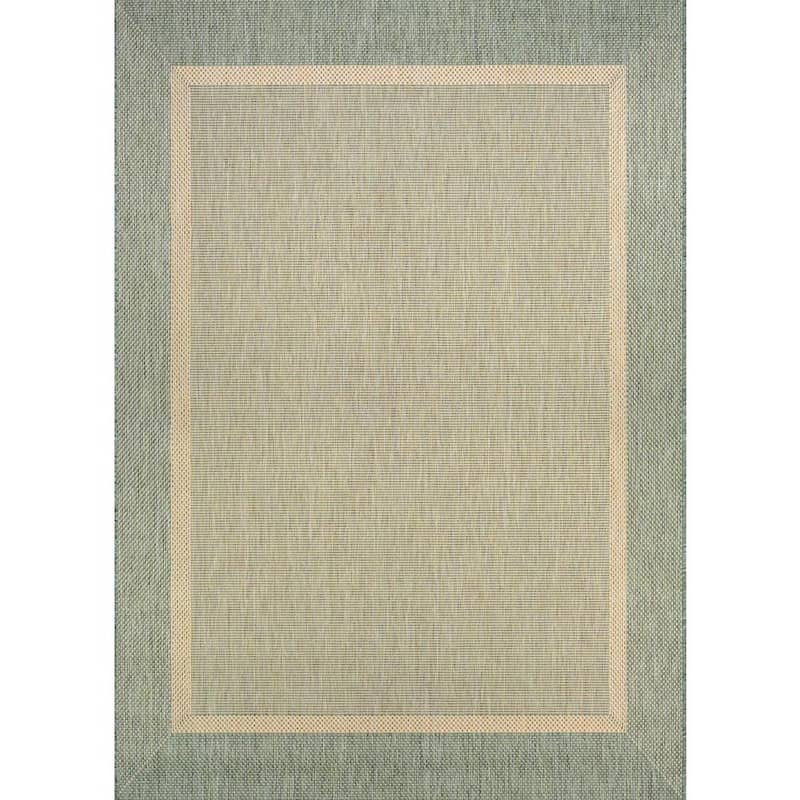 Recife Stria Texture Natural-Green 9 ft. x 13 ft. Indoor/Outdoor Area Rug