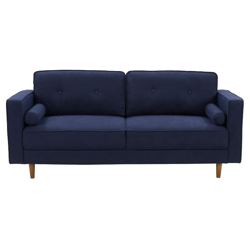 Mulberry 78 in. Wide Fabric Upholstered Modern Sofa in Navy Blue