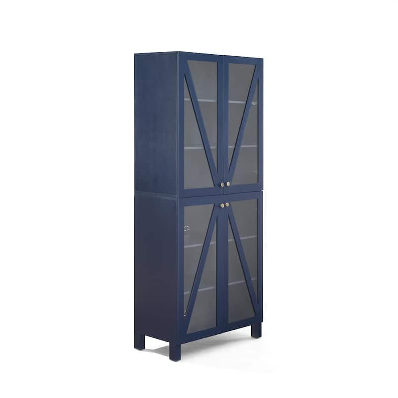 Cassai Navy Tall Storage Pantry