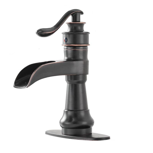 Single Hole Single-Handle Single Hole Low-Arc Bathroom Faucet in Oil Rubbed Bronze