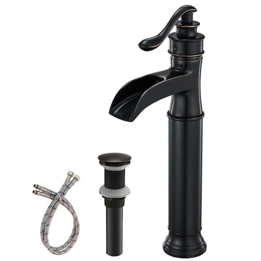 Single Hole Single-Handle Vessel Bathroom Faucet in Oil Rubbed Bronze