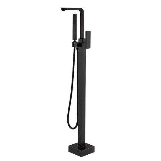 1-Handle Freestanding Tub Faucet with Handheld Shower Head in Oil Rubbed Bronze