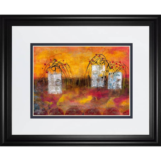 Old Boxes IvBy Elliot Framed Print Abstract Wall Art 34 in. x 40 in.