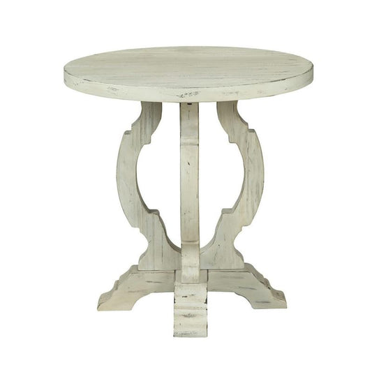 Orchard Park White Rub Accent Table