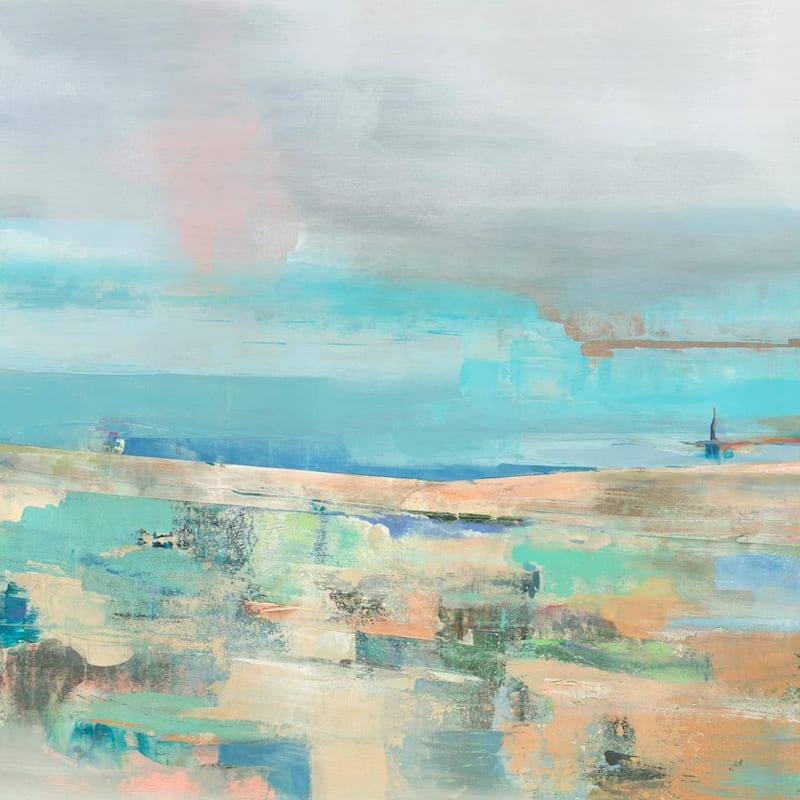 Low Tide Iby Nancy Ngo Unframed Abstract Art Print 54 in. x 54 in.