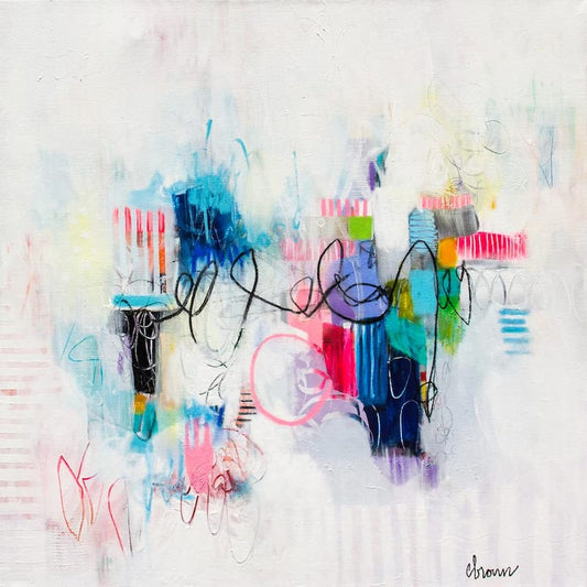 Possibilities of the Heartby Cynthia Anne Brown Unframed Abstract Art Print 54 in. x 54 in.