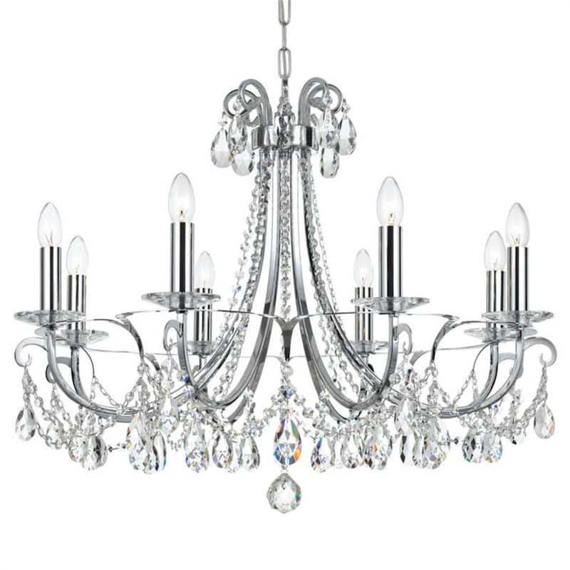 Othello 8-Light Polished Chrome Crystal Chandelier