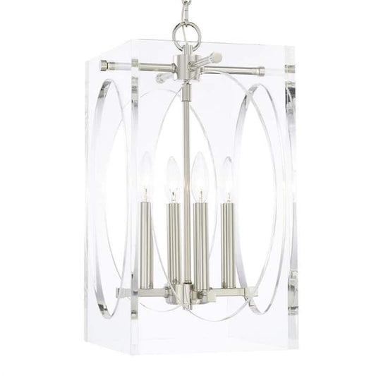 Drake 4-Light Polished Nickel Standard Chandelier