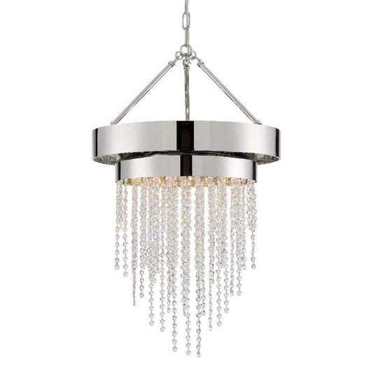 Clarksen 5-Light Polished Nickel Crystal Chandelier