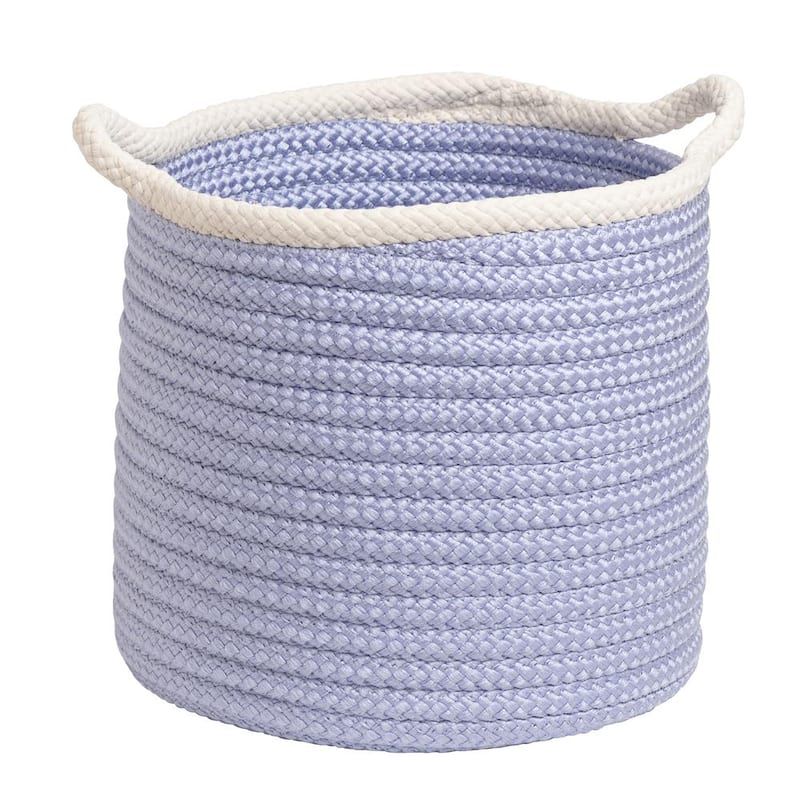 Sonoma 20 in. x 20 in. x 18 in. Purple Round Polypropylene Braided Basket