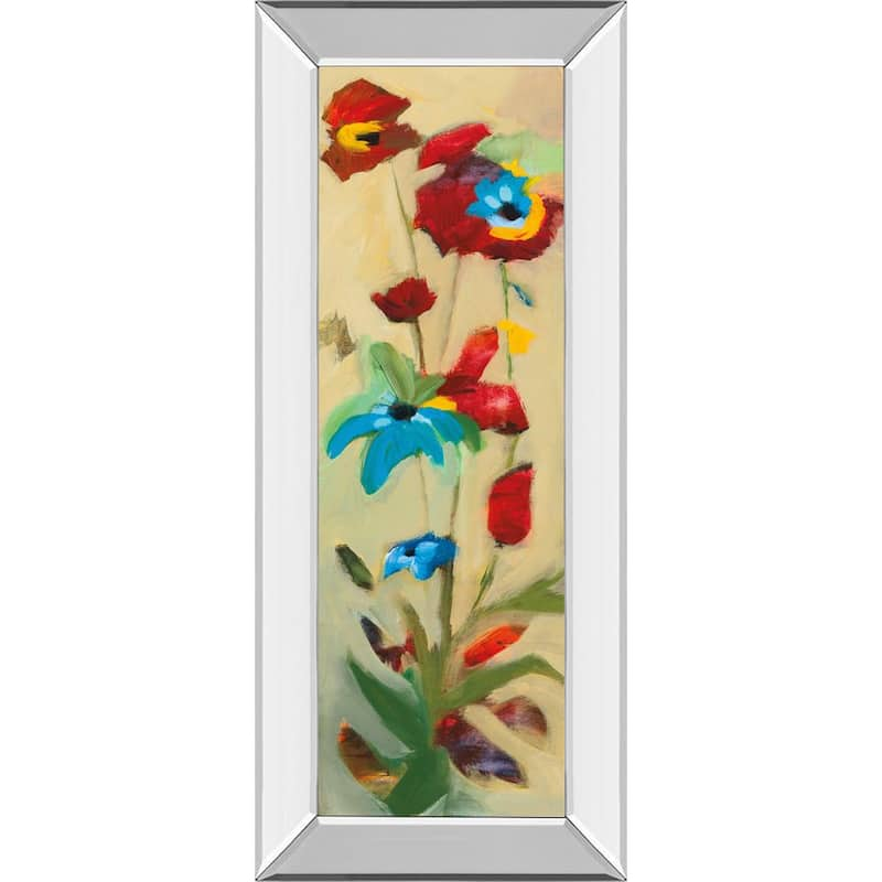 Wildflower IlBy Jennifer Zybala Mirror Framed Print Wall Art 18 in. x 42 in.