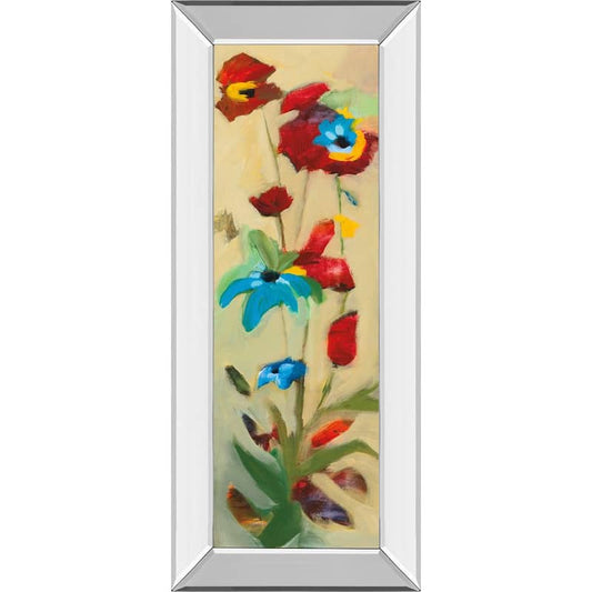 Wildflower IlBy Jennifer Zybala Mirror Framed Print Wall Art 18 in. x 42 in.