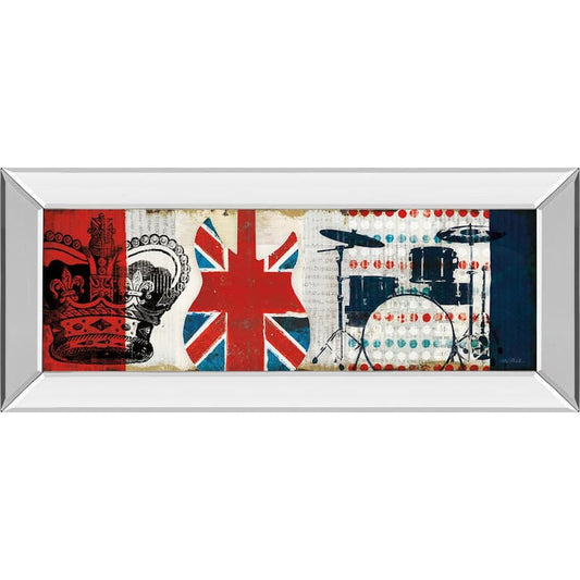 British Invasion IlBy Mo Mullan Mirror Framed Print Abstract Wall Art 42 in. x 18 in.