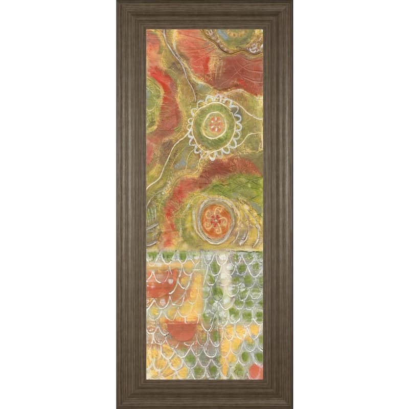 Moroccan Whimsy IlBy Karen Deans Framed Print Abstract Wall Art 42 in. x 18 in.