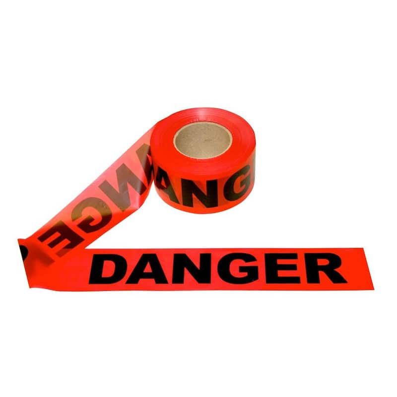 Pro Pack 3 in. x 1000 ft. Red Danger Barricade Tape (12-Pack)