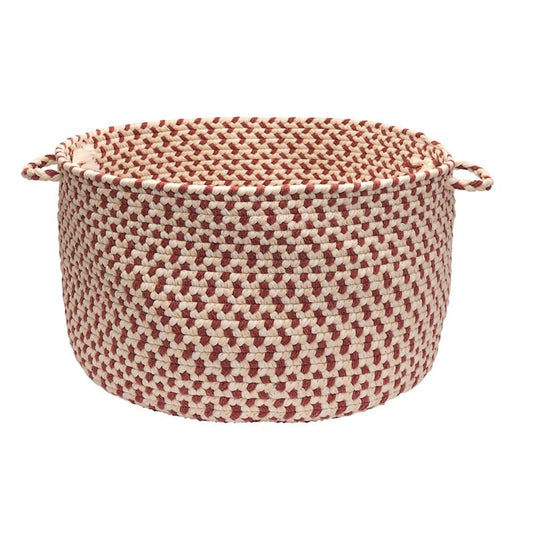 Dogwood 18 in. x 18 in. x 12 in. Rosewood Round Wool-Blend Basket