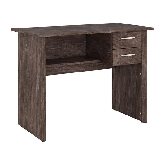 Kingston 39 in. Rectangle Rustic Brown 2-Drawer Writing Desk