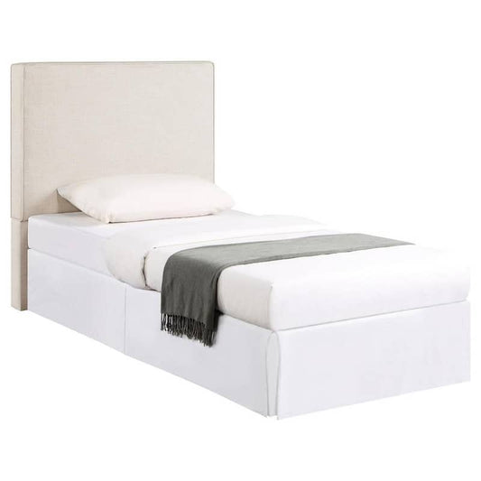 Izzy Beige Sand Twin Upholstered Headboard