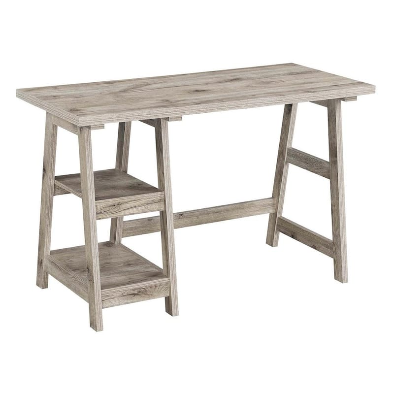 Designs2Go 47 in.(W) Sandstone Trestle Desk