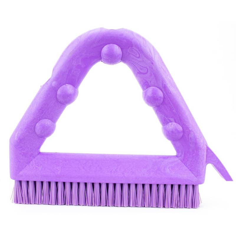 Sparta 9 in. Purple Polyester Tile and Grout Brush (4-Pack)