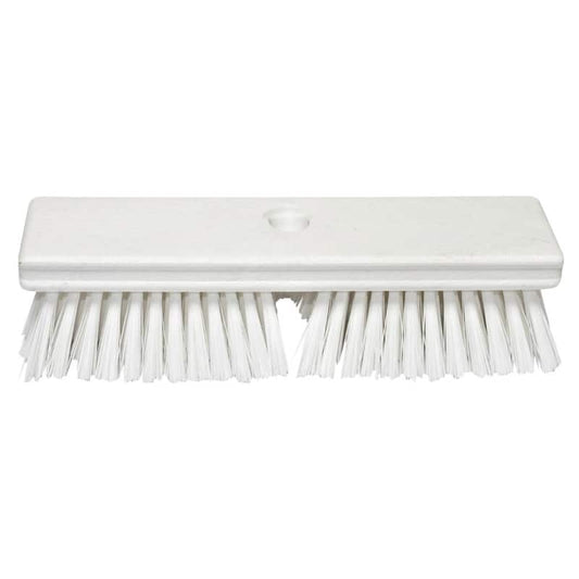 Sparta 10 in. White Polypropylene Deck Scrub Brush (6-Pack)