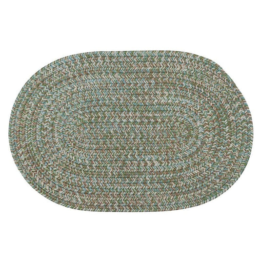 Old Farm Seagrass 10 ft. x 13 ft. Tweed Indoor/Outdoor Oval Area Rug