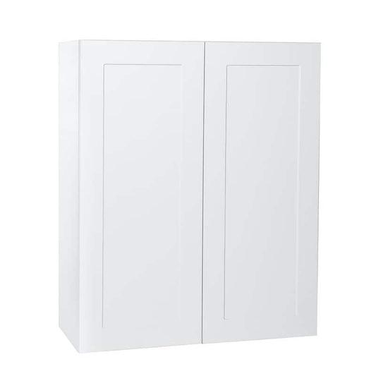 Quick Assemble Modern Style, Shaker White 33 x 36 in. Wall Kitchen Cabinet, 2 Door (33 in. W x 12 D x 36 in. H)