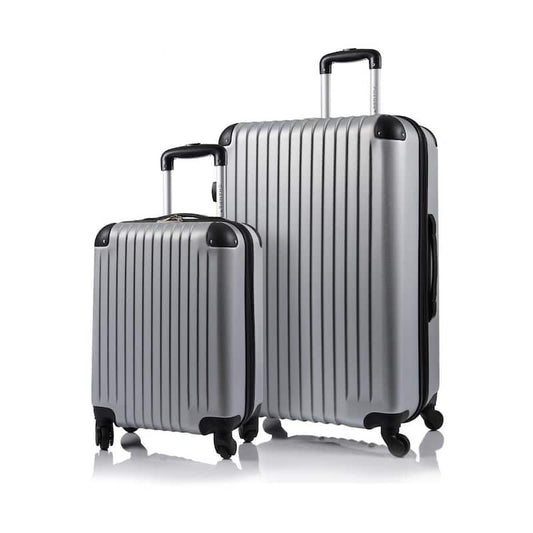 Tourist 29 in., 20 in. Silver Hardside Luggage Set with Spinner Wheels (2-Piece)