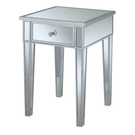 Gold Coast Silver Mirrored End Table