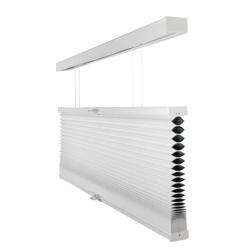 Cut-to-Size Simply White Cordless Top-Down Bottom-Up Blackout Insulating Polyester Cellular Shade 45.25 in. W x 72 in. L