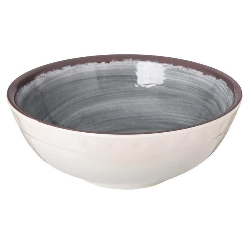 Mingle 17 oz. Smoke Melamine Small Bowl (12-Pack)